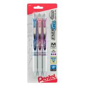 Assorted Colors - Pentel EnerGel Pearl Retractable Liquid Gel Pen 0.7mm 3/Pkg