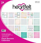 Floral Banners - Heartfelt Creations Double-Sided Paper Pad 12"X12" 24/Pkg