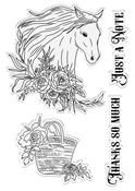 Equine Elegance - Crafter's Companion Belle Countryside Stamps & Die 5/Pkg