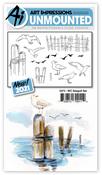 Seagull Set - Art Impressions Watercolor Cling Rubber Stamps