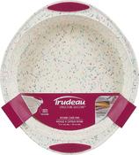 White Confetti/Fuchsia - Trudeau Round Cake Pan 9"