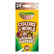 Crayola Colors Of The World Fine Line Washable Markers 24/Pk