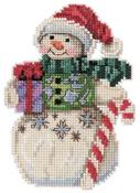 Snowman With Candy Cane (14 Count) - Mill Hill/Jim Shore Counted Cross Stitch Kit 3.5"x5"