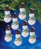 Sunburst Snowman Makes 12 - The Beadery Holiday Beaded Ornament Kit