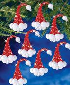 Santa's Hat Makes 12 - The Beadery Holiday Beaded Ornament Kit
