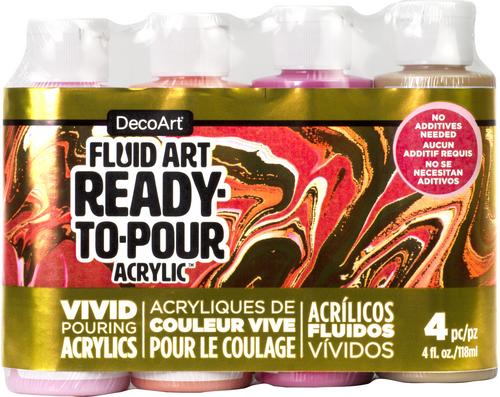 Deco Art DecoArt FluidArt Ready-To-Pour Acrylic Paint 8oz-White