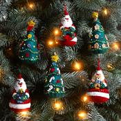 Santa's Tree Treasures - Bucilla Felt Ornaments Applique Kit Set Of 6