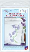 Lilacs - Jack Dempsey Stamped Pillowcases W/White Perle Edge 2/Pkg