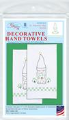 St. Patrick's Gnome - Jack Dempsey Stamped Decorative Hand Towel Pair 17"X28"