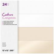 Neutrals - Crafter's Companion Mixed Cardstock Pad 12"X12" 24/Pkg