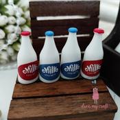 Milk Bottles - Dress My Craft Miniature 4/Pkg