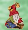 Wheelbarrow Gnome (14 Count) - Mill Hill Counted Cross Stitch Ornament Kit 2.5"X3.5"