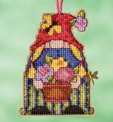 Garden Girl Gnome (14 Count) - Mill Hill Counted Cross Stitch Ornament Kit 2.5"X3.5"