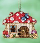 Mushroom House (14 Count) - Mill Hill Counted Cross Stitch Ornament Kit 2.5"X3.5"
