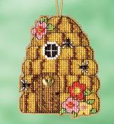 Beehive House (14 Count) - Mill Hill Counted Cross Stitch Ornament Kit 2.5"X3.5"
