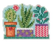 Succulents - Mill Hill Counted Cross Stitch Kit 3"X3"