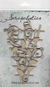 Layered Trellis, 2/Pkg, 6" To 4" - Scrapaholics Laser Cut Chipboard 2mm Thick