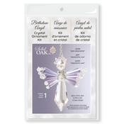 June/Pink Alexandrite - Solid Oak Birthstone Angel Crystal Suncatcher Ornament Kit