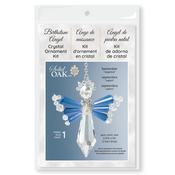 September/Sapphire - Solid Oak Birthstone Angel Crystal Suncatcher Ornament Kit