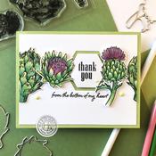 Artichoke Blooms - Hero Arts Clear Stamp & Die Combo