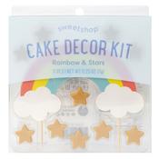 Rainbow And Stars, 8 Pieces - Sweetshop Cake Decor Kit