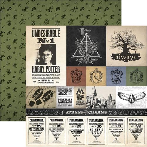 Harry Potter Parchment Tags Harry Potter Double-Sided Cardstock 12X12 -  Paper House