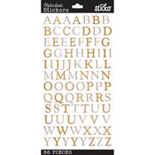 Gold Foil Goudy - Sticko Alphabet Stickers
