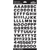 Funhouse Black Metallic - Sticko Alphabet Stickers