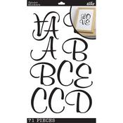 Black Script Poster - Sticko Alphabet Stickers
