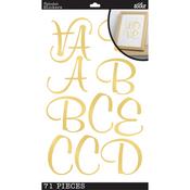 Gold Script Poster - Sticko Alphabet Stickers