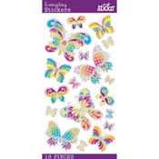 Stained Glass Butterfly - Sticko Themed Stickers