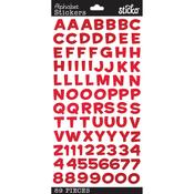 Funhouse Red Metallic - Sticko Alphabet Stickers