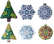 Holiday Mandala - Bucilla Felt Ornaments Applique Kit Set Of 6