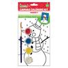 Snowman - Colorbok Santa's Workshop Canvas Coloring Kit 4"X6"
