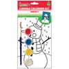 Snowman - Colorbok Santa's Workshop Canvas Coloring Kit 4"X6"