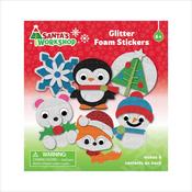 Winter Friends - Colorbok Santa's Workshop Glitter Foam Stickers 6/Pkg