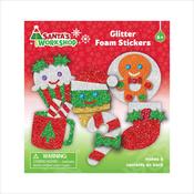 Sweets - Colorbok Santa's Workshop Glitter Foam Stickers 6/Pkg