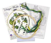 Ferns (11 Count) - Design Works Counted Cross Stitch Kit 8" Round