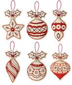 Classic Christmas - Bucilla Felt Ornaments Applique Kit Set Of 6