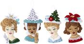 Christmas Hat Parade - Bucilla Felt Ornaments Applique Kit Set Of 4