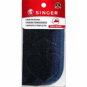 Blue - Singer Iron-on Denim Patches 5"X5" 4/Pkg