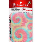 Tie Dye & Leopard - Singer Iron-on Printed Twill Patches 3.75"X5" 4/Pkg