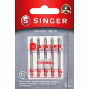 Size 16/100 - Singer Universal Regular Point Machine Needles 5/Pkg