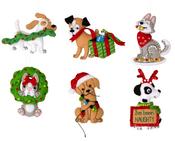 Miscievous Puppies - Bucilla Felt Ornaments Applique Kit Set Of 6