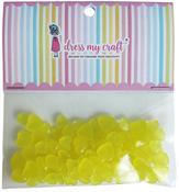 Pastel Yellow Heart - Assorted Sizes - Dress My Craft Water Droplet Embellishments 8g