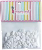 Snow White Heart - Assorted Sizes - Dress My Craft Water Droplet Embellishments 8g