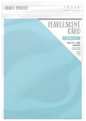 Caribbean Sea - Craft Perfect Pearlescent Cardstock 8.5"X11" 5/Pkg