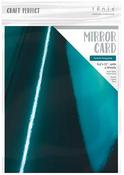 Turkish Turquoise - Craft Perfect Mirror Cardstock 92lb 8.5"X11" 5/Pkg