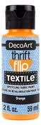 Orange Flame - DecoArt Thrift Flip Matte For Textile 2oz Squeeze Bottle