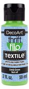 Lively Green - DecoArt Thrift Flip Matte For Textile 2oz Squeeze Bottle